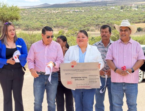 Entregan autoridades y migrantes obras y acciones del Programa 2×1 para el progreso de Sombrerete